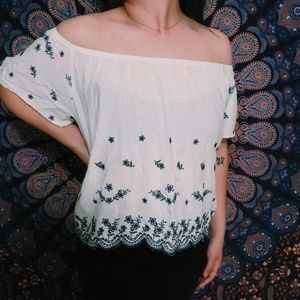 Off Shoulder White Top